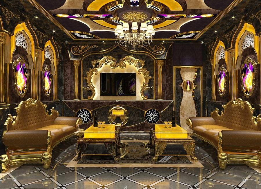 Mẫu phòng karaoke cổ điển đơn giản đẹp