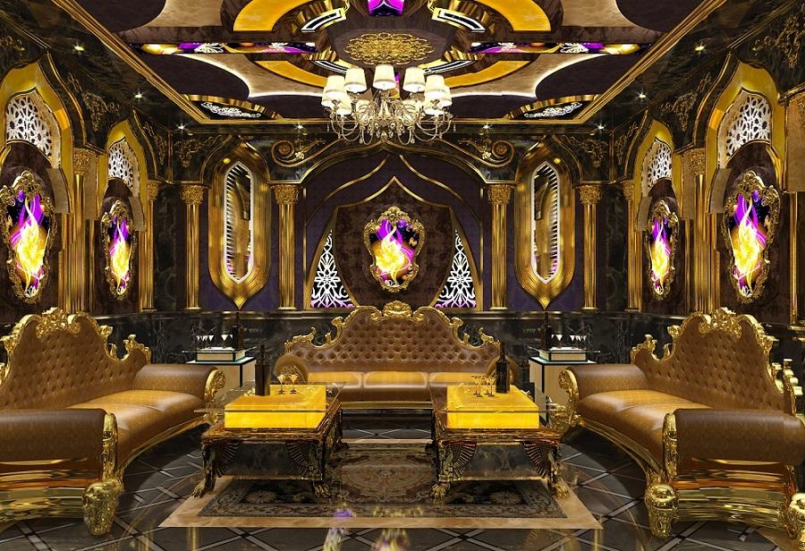 Mẫu phòng karaoke cổ điển đơn giản đẹp
