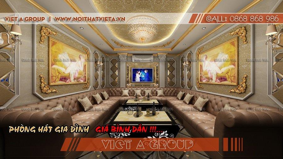 Phòng hát gia đình đơn giản giá bình dân