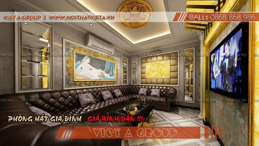 Phòng hát gia đình đơn giản giá bình dân