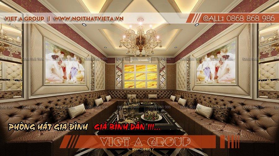 Phòng hát gia đình đơn giản giá bình dân