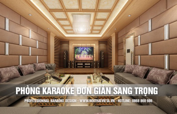 Mẫu phòng karaoke thiết kế đơn giản nhưng đẹp nhẹ nhàng ấn tượng