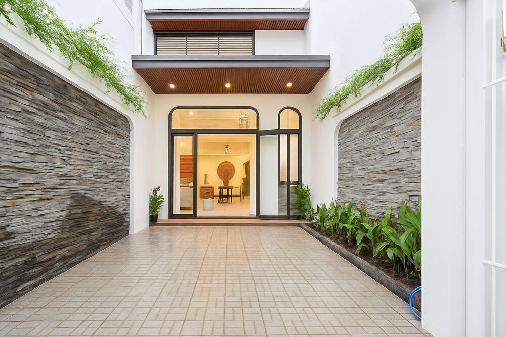 Sắc màu trẻ trung trong căn nhà cấp 4 của chị Hảo tại Hà Nội