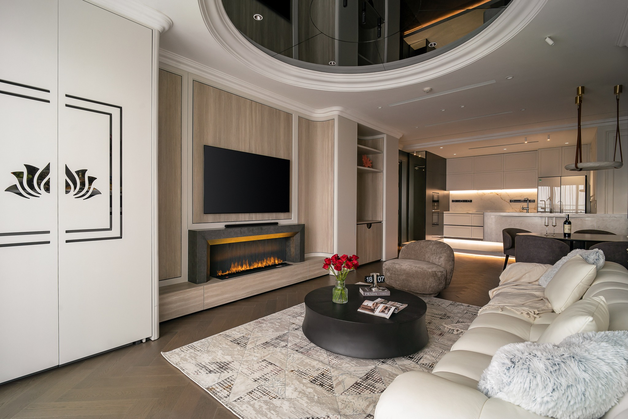 Dự án nội thất căn hộ anh Hòa tại Hà Nội – Hơi thở sống sang 151m²