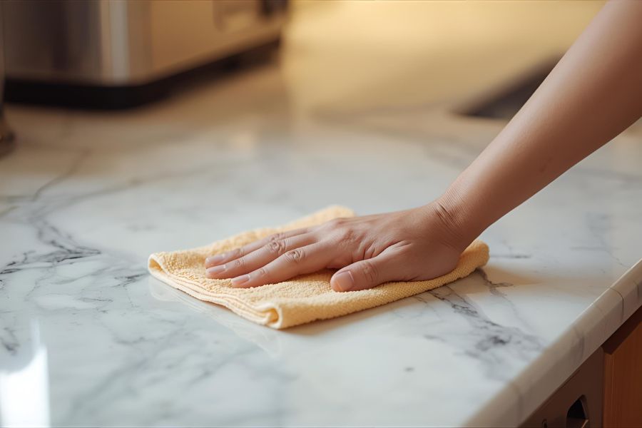 Cách bảo quản mặt đá bếp luôn bóng đẹp như mới