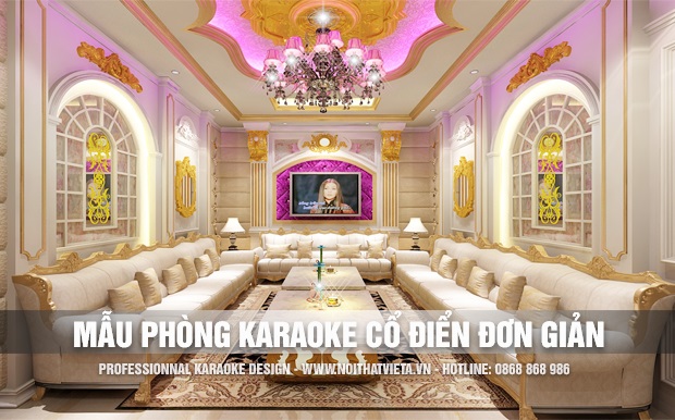 Giới thiệu một số mẫu phòng karaoke cổ điển đơn giản
