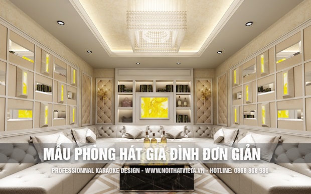 Những mẫu phòng karaoke gia đình đơn giản