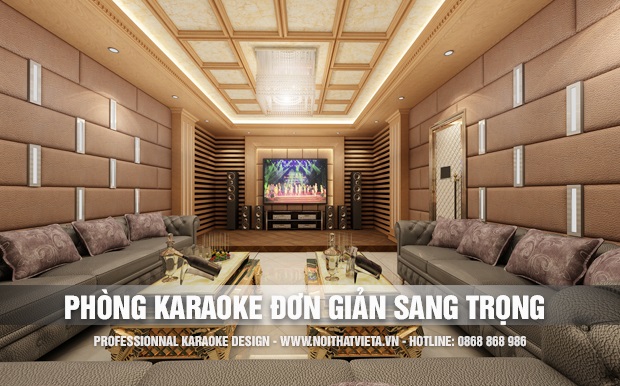 Mẫu phòng karaoke đẹp nhẹ nhàng sang trọng tinh tế