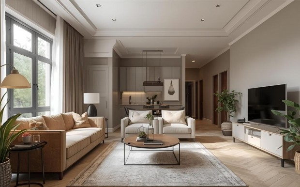 Thiết kế bố cục không gian hài hòa căn hộ chung cư