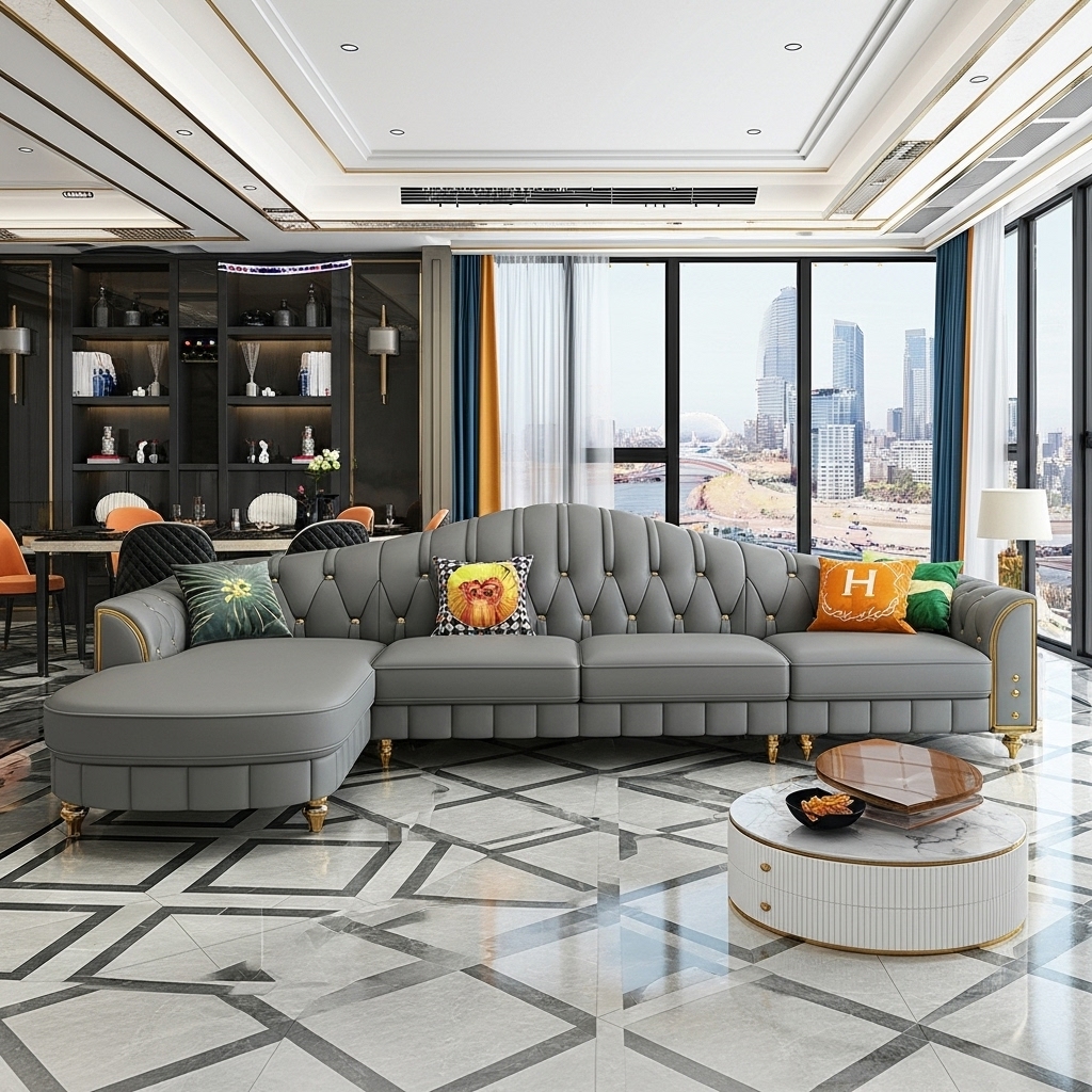 Bộ Sofa bọc da cao cấp SFVA005