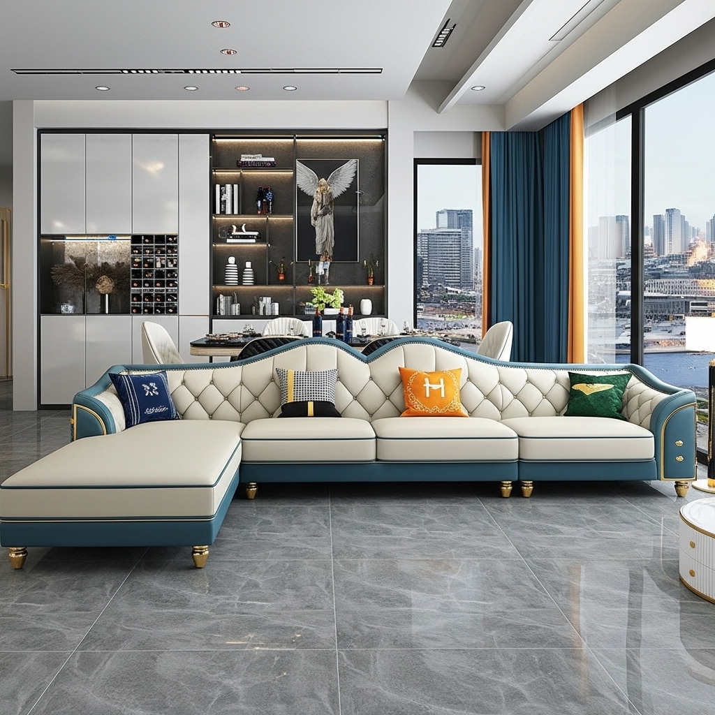 Bộ Sofa bọc da cao cấp SFVA004