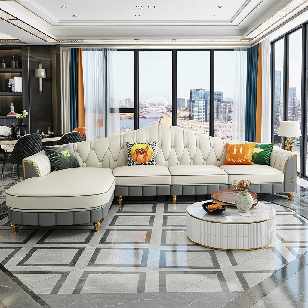 Bộ Sofa bọc da cao cấp SFVA001