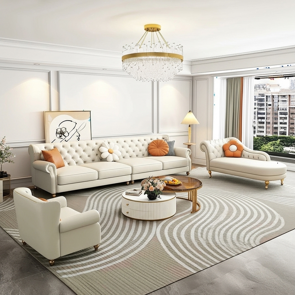 Bộ Sofa bọc da cao cấp SFVA006