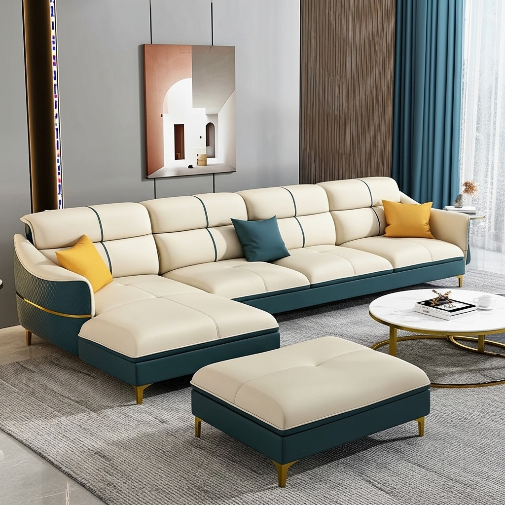 Bộ Sofa bọc da cao cấp SFVA011