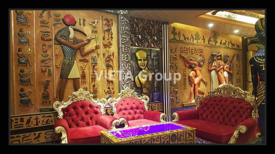 phòng karaoke phong cách Pharaon Ai Cập