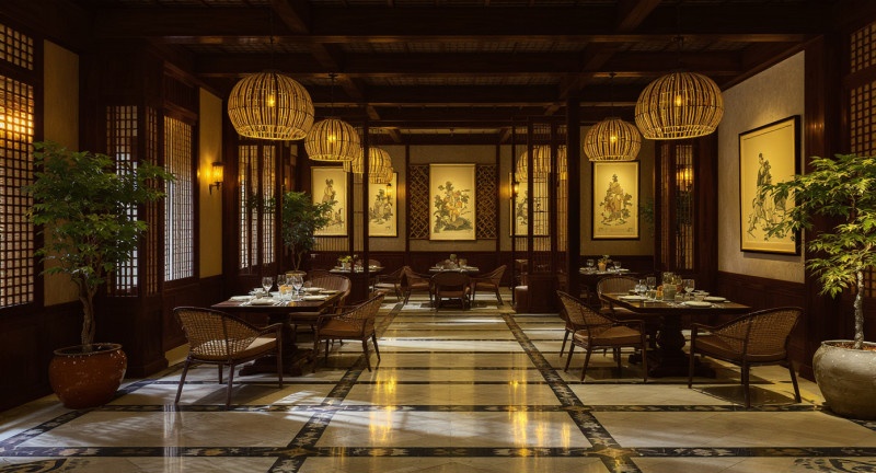 Nhà hàng mang phong cách Indochine truyền thống tại Hà Nội