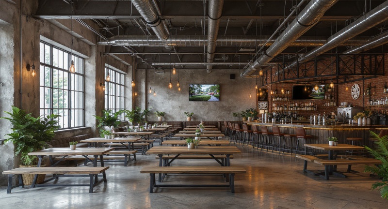 Nhà hàng tại Hà nội mang phong cách Industrial & Rustic