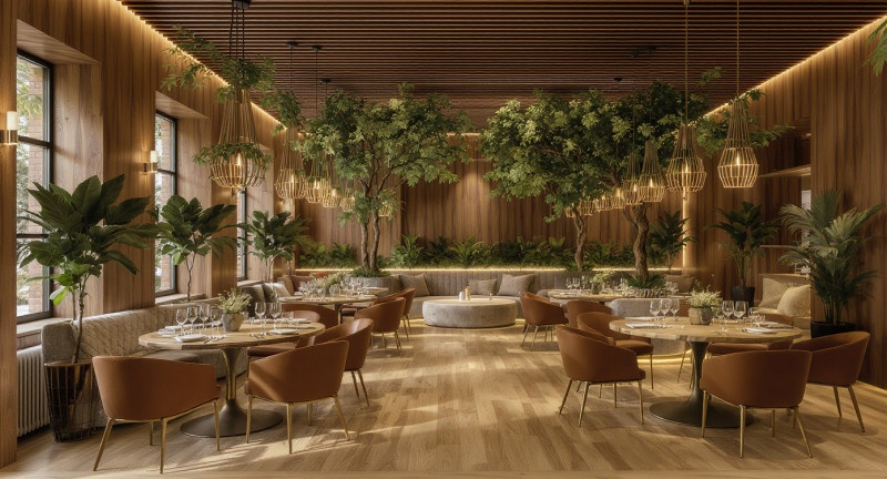Nhà hàng tại Hà Nội thiết kế theo phong cách Biophilic Design