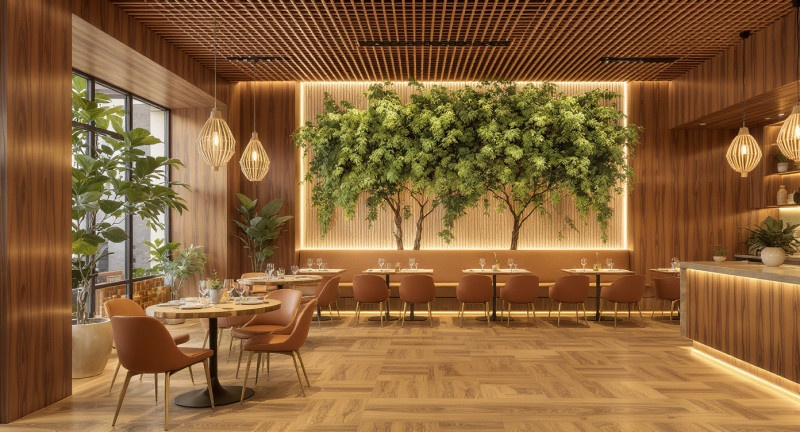 Nhà hàng tại Hà Nội thiết kế theo phong cách Biophilic Design