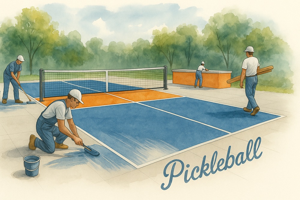 thi công sân pickleball tại Thanh Hóa