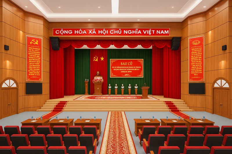 Mẫu hội trường ủy ban tại Thanh Hóa