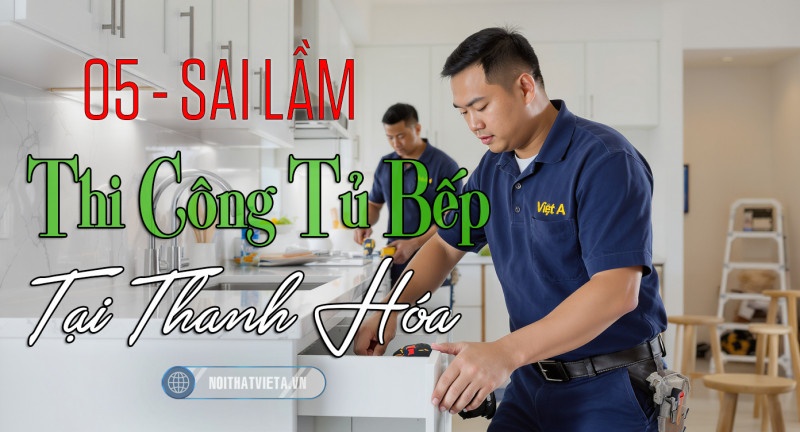 5 sai lầm phổ biến khi thi công tủ bếp tại Thanh Hóa 5 sai lầm phổ biến khi thi công tủ bếp tại Thanh Hóa