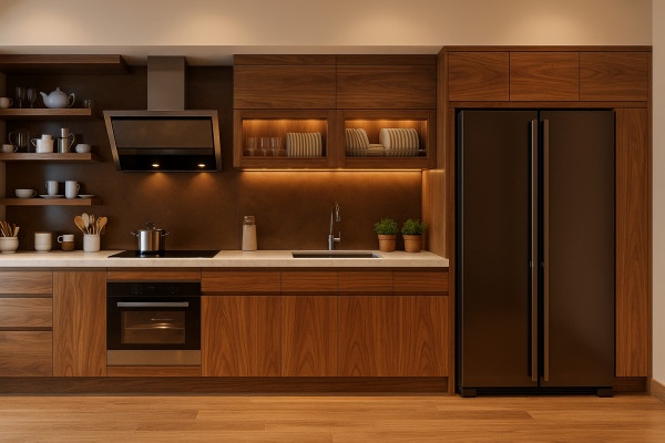 Thi công tủ bếp gỗ tự nhiên tại Thanh Hóa