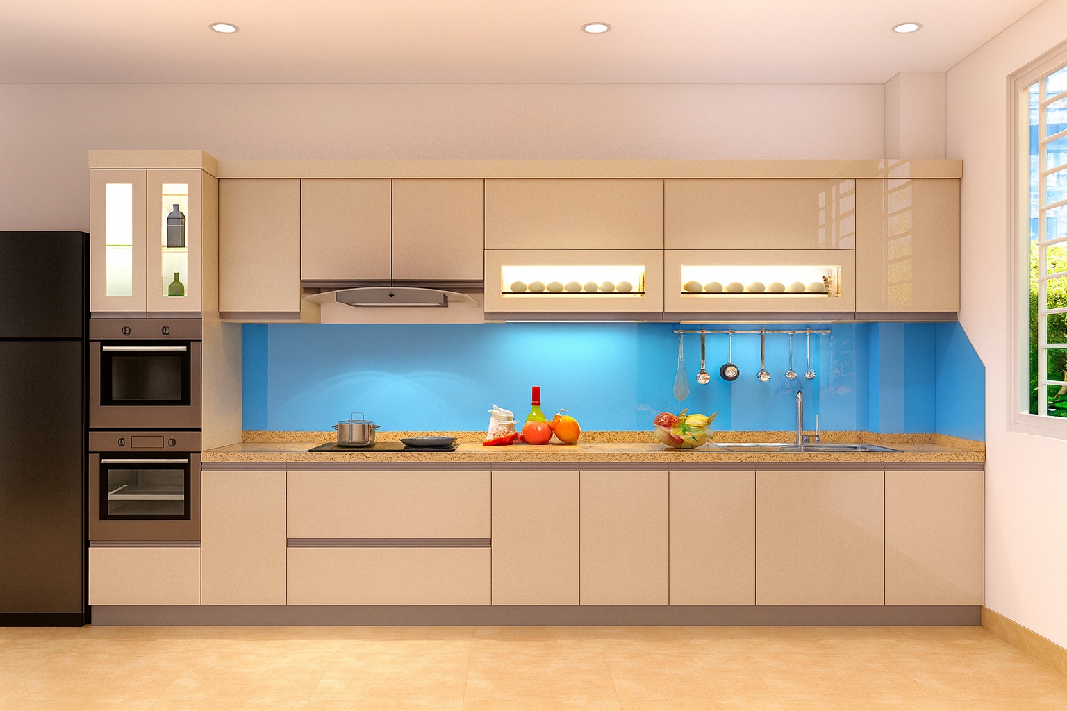 Tủ bếp nhựa chữ I tại Thanh Hóa