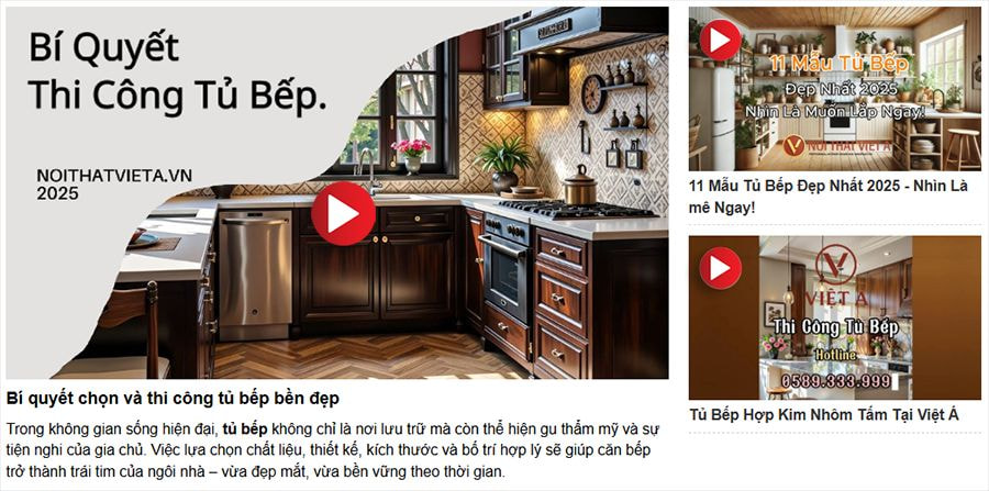 Video tủ bếp tại Thanh Hóa