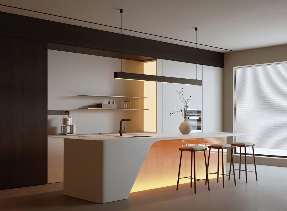 Tủ bếp có đảo hiện đại