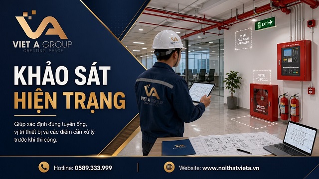Khảo sát mặt bằng trước khi lắp đặt hệ thống PCCC tại TP HCM