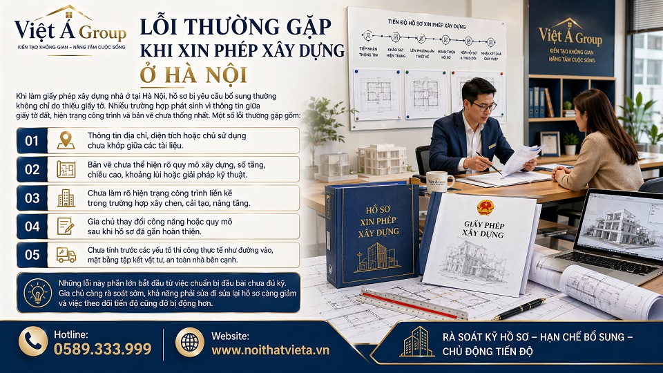 Kiểm tra lỗi thường gặp trong hồ sơ xin cấp phép xây dựng tại Hà Nội