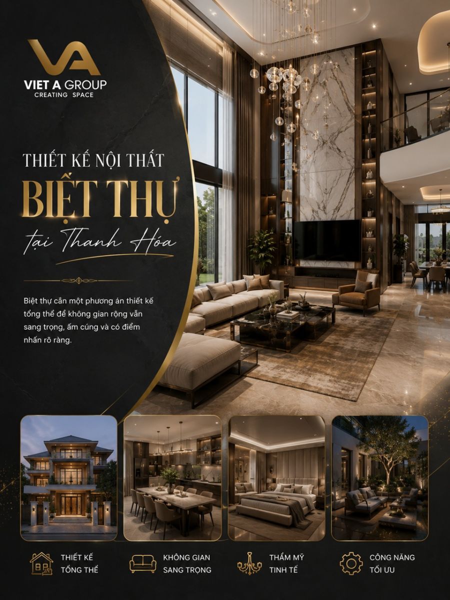 thiết kế nội thất biệt thự tại Thanh Hóa