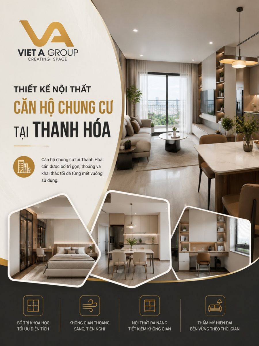 thiết kế nội thất căn hộ chung cư tại Thanh Hóa