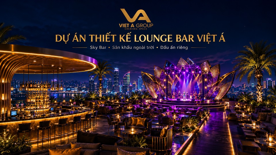 dự án thiết kế Lounge Bar Việt Á