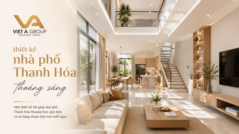 thiết kế nhà phố Thanh Hóa thoáng sáng