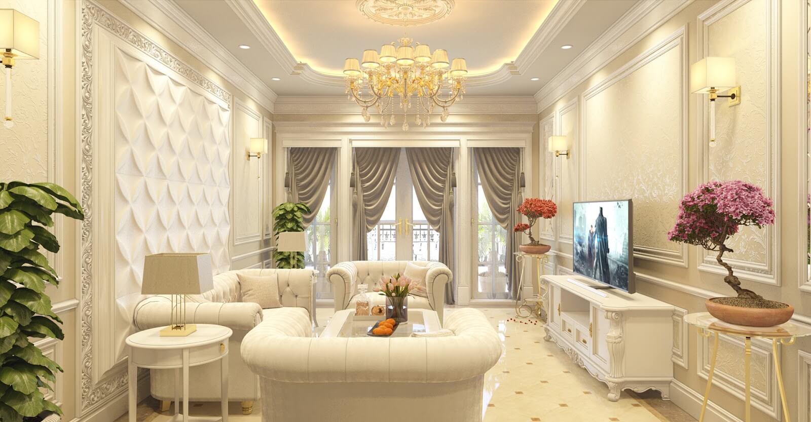 Thiết kế nội thất nhà ống tân cổ điển vừa thể hiện sự sang trọng, đẳng cấp Thiết kế nội thất nhà ống tân cổ điển vừa thể hiện sự sang trọng, đẳng cấp