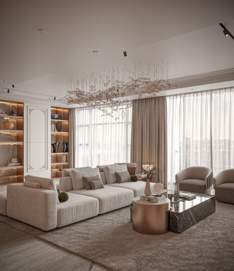 Không gian phòng khách nhà chị Trang