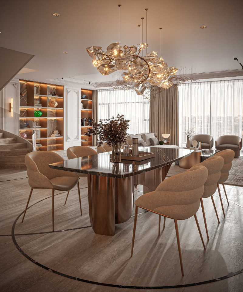 Bàn ăn cao cấp nhà chị Trang