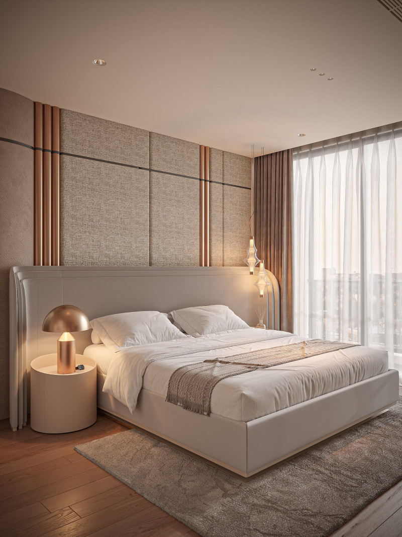 Giường ngủ nhà chị Trang