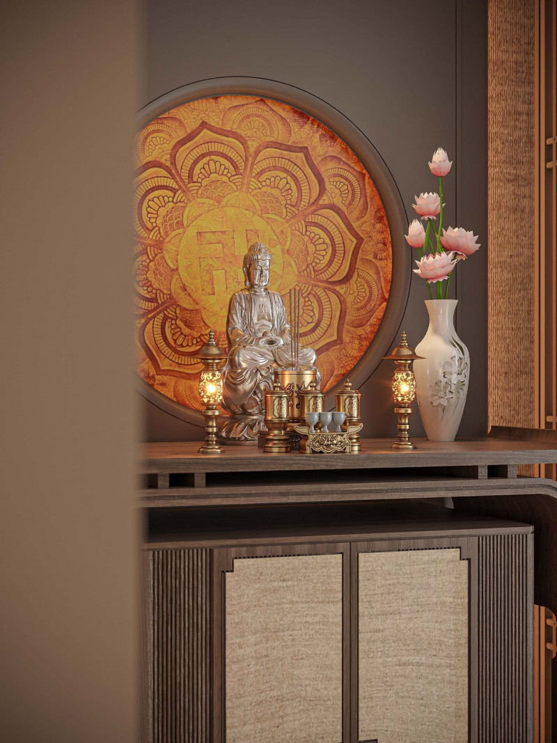 Không gian thờ nhà chị Trang