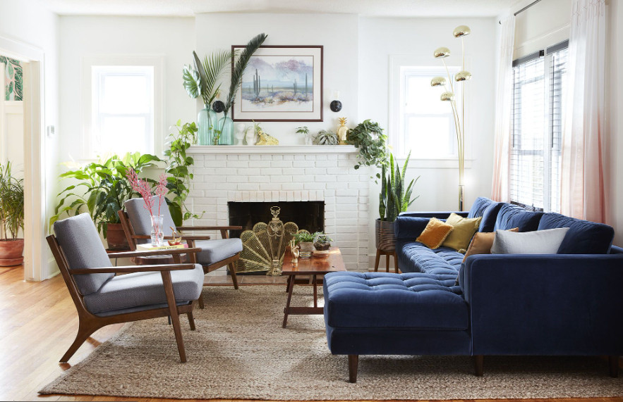 Phong cách Bắc Âu tối giản kết hợp cây xanh,