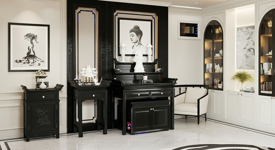 Phòng thờ nhà chị Nụ Đại Phúc