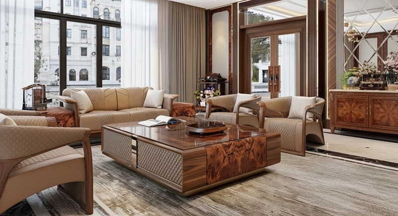 1-3 Phòng khách nhà chú Thuận Thái Nguyên