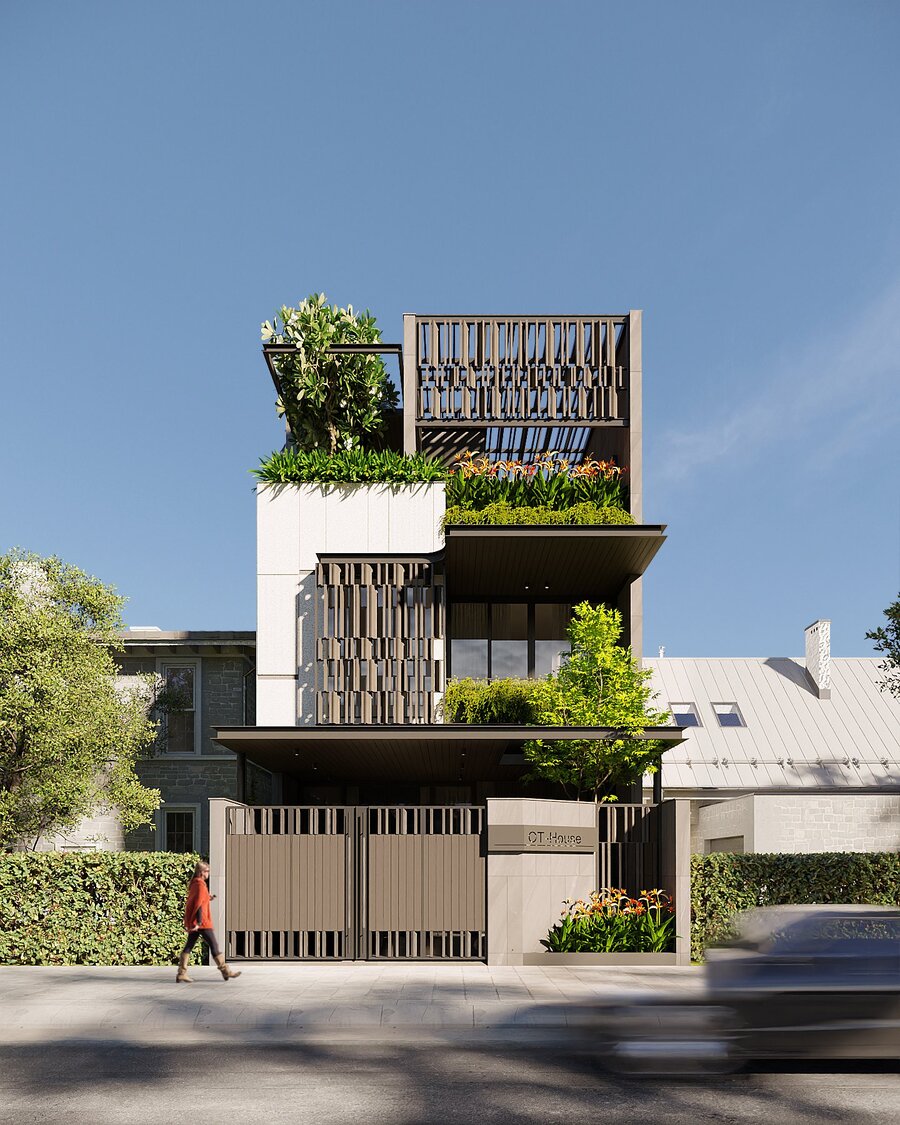 Mặt tiền nhà phố của anh Thái tại An Hưng