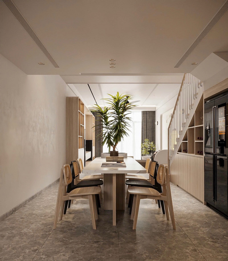 Chính diện bếp nhà a Long