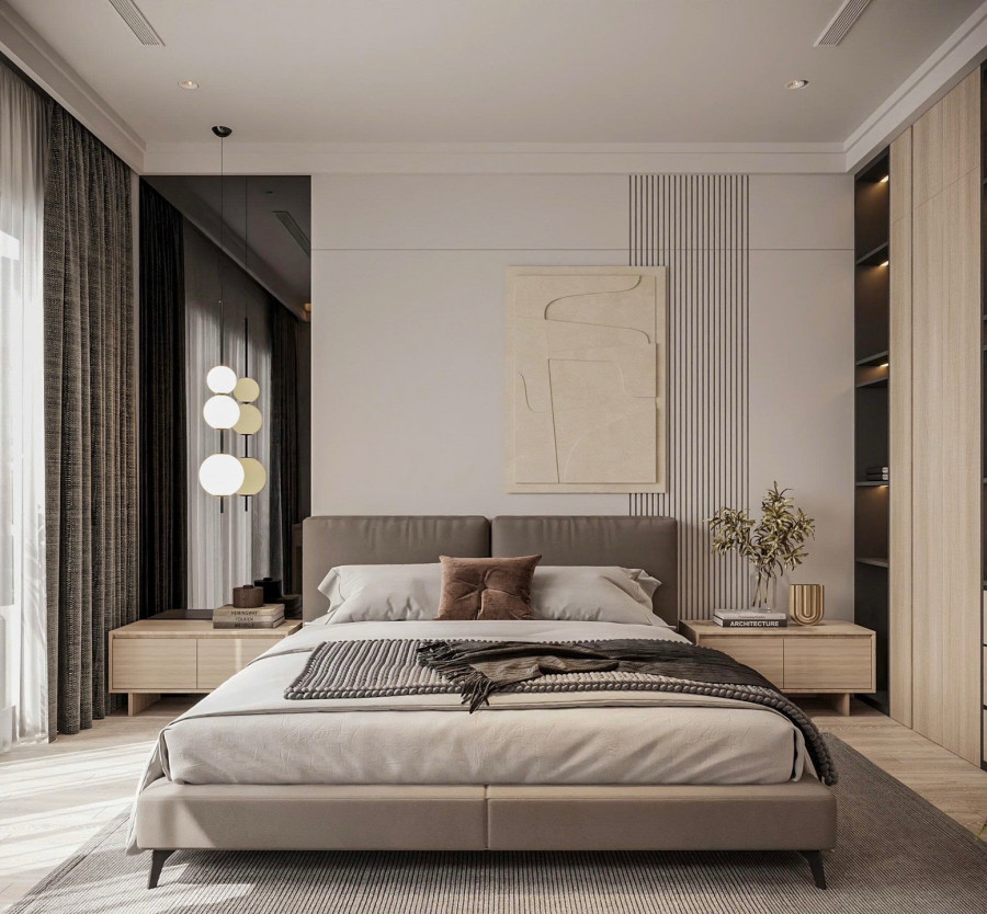 Chính diện phòng ngủ nhà a Long