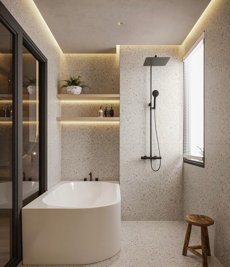 Nhà tắm hiện đại nhà a Long