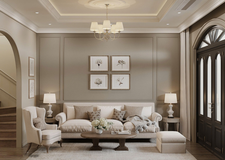 Chính diện phòng khách nhà Chị Thương