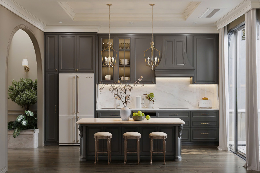 Bàn ăn nhà chị Thương